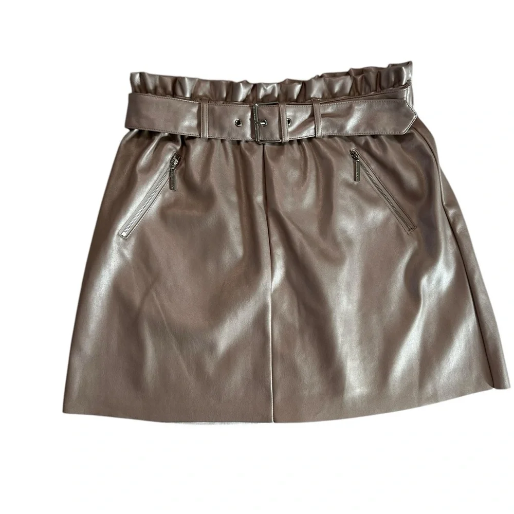 Marc New York Light Pink Metallic Skirt Size M NWT